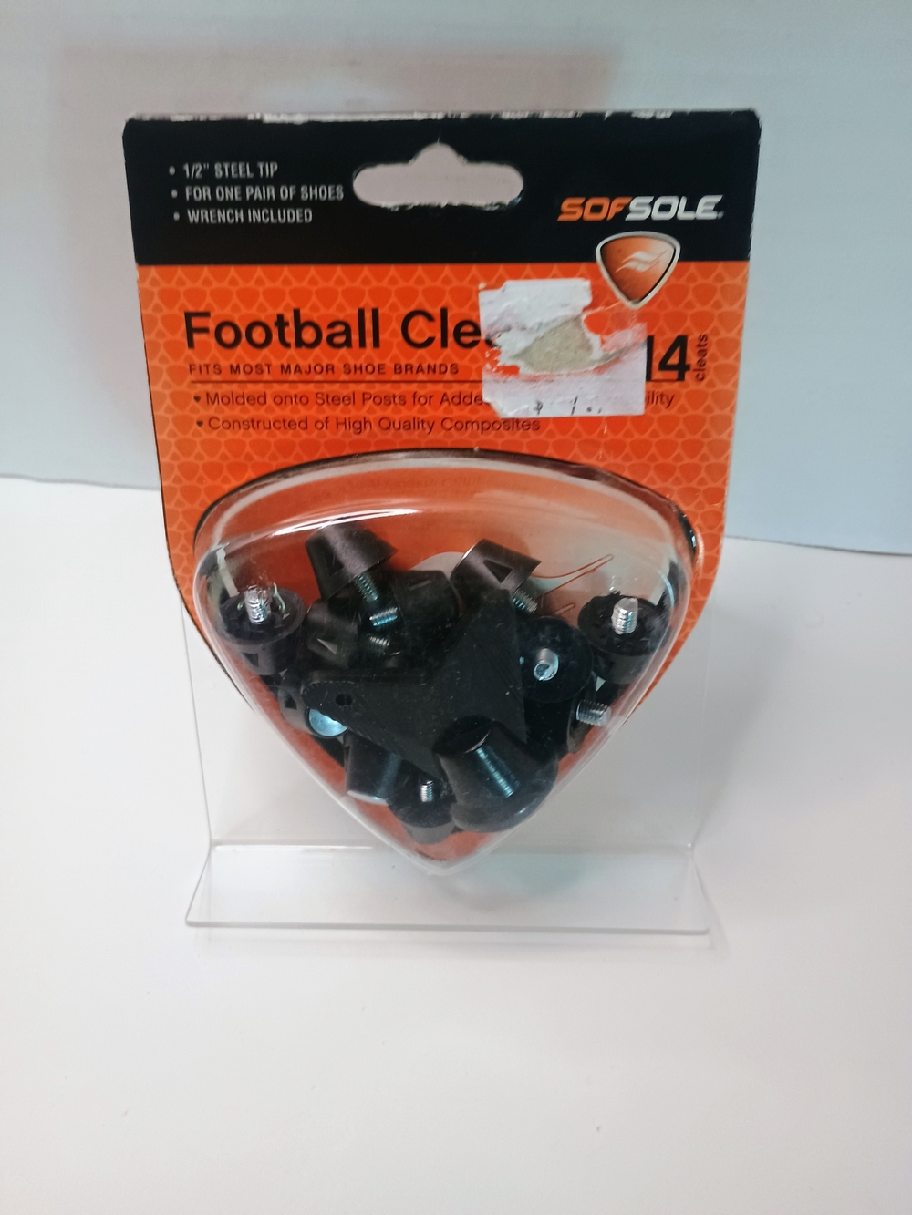 SofSole 14 Cleats 1/2" Rubber Tip Black Wrench Included Sports Football